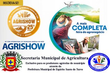 Inscrições Abertas AGRISHOW