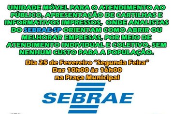 sebrae em nossa cidade. Participe!