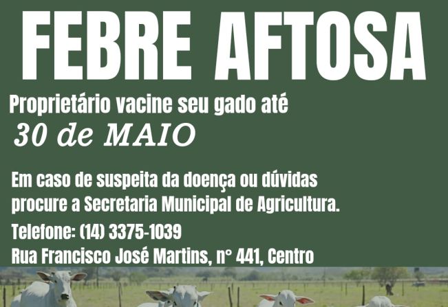 VACINAÇÃO CONTRA A FEBRE AFTOSA