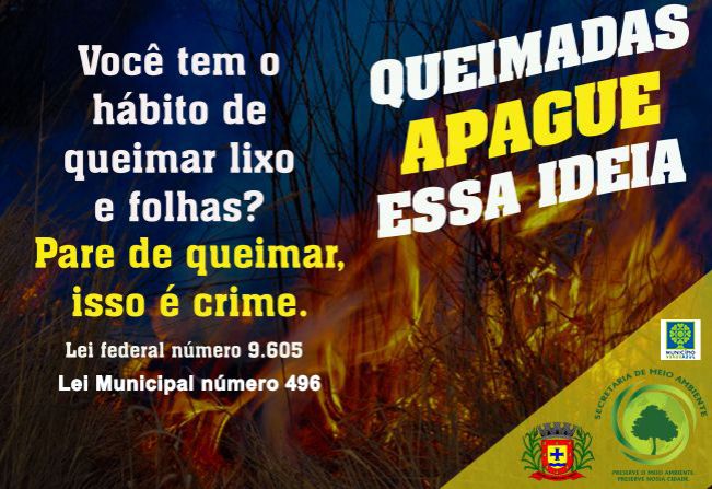 Queimada urbana é crime!