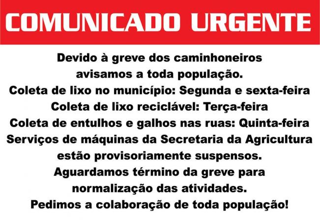 Comunicado Urgente